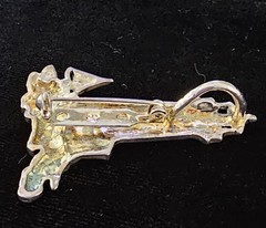 Vtg Nautical Jewelry Lot of 3 Shell Bracelet 2 Tone Lighthouse Dolphin Brooch