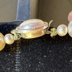 Vintage Japan Large Faux Pearl 10mm Beaded Strand 27″ Necklace Box Clasp Classic