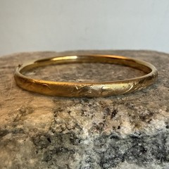 Vintage Marathon 14k Gold Filled Hinged Child’s Bangle Bracelet