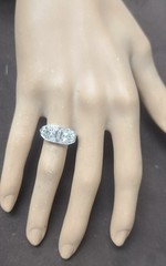 2.30ct. Platinum Vintage Filigree Engagement Ring Natural Old Euro Cut 1920’s