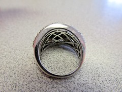 Spectacular 3.50 ctw Diamond Ring 14k wg Size 6.5 Make Offer