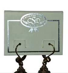 Vintage Catherine Stein Jeweled Cameo Drop Earrings NWT