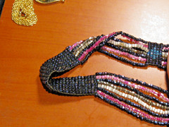 Bib Necklace Seed Bead Southwest Native Tribal Ethnic Statement Jewelry 25″ Long