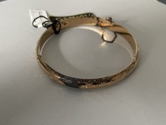 Vintage 18K Gold Plated Sterling Silver Etched Bangle Bracelet – G. Fox & Co