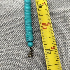 Vintage Necklace Aqua Beads 17 Inches Beach