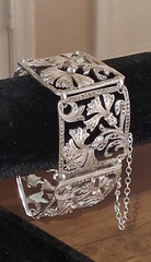 Vintage Italy 925 Sterling Silver Marcasite Wide Panel Bracelet Heavy 63g Ornate