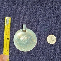 RLM Robert Lee Morris Studios Sterling Silver “One World” Hammered Disc Pendant