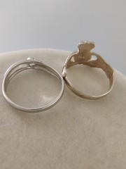 Vintage 925 Sterling Silver Ring Lot 6pc Adjustable Stackable Tested Pinky Toe