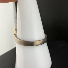 Vintage Cocktail Ring Gold Tone Polished Stone Size 8.5