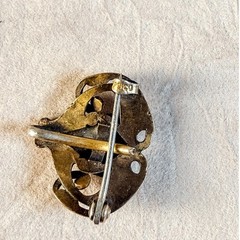Antique Gold FIlled Heart Watch Holder Brooch