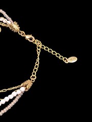 Pilgrim Danish Design Necklace Enamel MOP Crystal Charm Floral Butterfly Whimsy