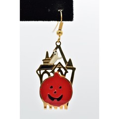 Vintage Spider Halloween Earrings Haunted House Ghost Pumpkin NOS 1990s BinA18