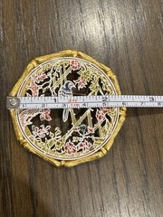 Vintage 1971 Janmax Asian Bird Gold-tone Brooch Signed 2.25in