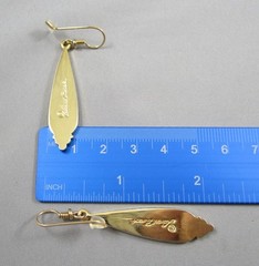 Vtg LAUREL BURCH 2″ Cloisonne Red Enamel Teardrop Dangling Hook Earrings 195c
