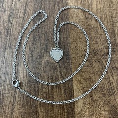 Sweetheart Jewelry DoubleSided Silver Vintage Necklace