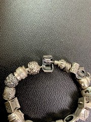 Vintage 925 Sterling Silver Mix Designers Charm Bracelet Jewelry 7 inch