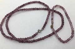 VTG 24″ Faceted Almandine Garnet Necklace 7.5″ Bracelet Estate Mine Find Set