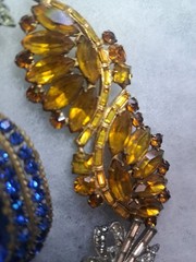 Antique Brooch Lot Crown Trifari Jewled Symphony,Czech, Alfred Philippe?? Etc
