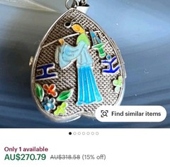 Antique Onyx Scent 62mm Chinese Export Filigree Cloisonne Enamel Pendant Locket