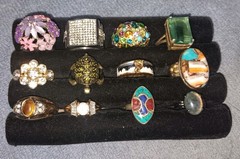 Lot Of 88 Mixed Vintage Signed To Some Costume Modern Rings Untested