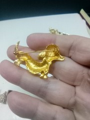Lot Of 12 Vintage Dog Brooches Pins Gold Tone Very Nice Collection