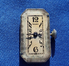ORIGINAL Art Deco Raymond YARD Antique Diamond Sapphire Platinum Gatby era Watch
