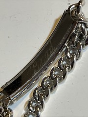 Speidel id Bracelet Vintage Karin and Brad On Back 7” Stainless