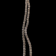 Vintage Baguette Rhinestone Statement Necklace Silver Tone Bridal Glam Hollywood