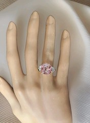 Vintage 14k Yellow Gold Engagement Ring 7.64ct. Natural Pink Tourmaline Radiant