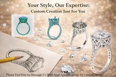 Art Deco Round Cut Lab Created Diamond 14K White Gold Finish Gift wedding Ring