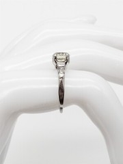 Vintage $12,000 1.53ct GIA Fancy Green Yellow VS2 Diamond Platinum Wedding Ring
