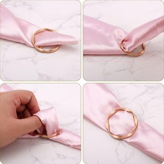 5pcs Scarf Ring Clips, Alloy Metal in 5 Colors Medium, Colorful