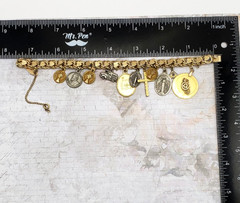 10K & 1/20 12K GF Yellow Gold California PACIFIC BELL TELEPHONE Charm Bracelet