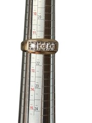 Vintage 14k Diamond Ring. Size 12. Weight is 9.6 Grams. 3- Round Cut .50 TCW.