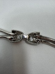 Vintage Lanvin Paris Double Headlight Pendant Necklace Swarovski Crystal