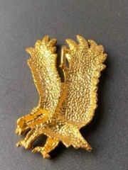 VTG 1980’S PEWTER AND GOLD PLATED EAGLE PENDANT – COSTUME JEWELRY