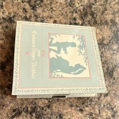 Gold Pendant Chain Necklace Fairy Tale Theme in Decorative Storybook Gift Box