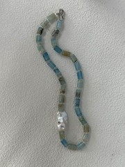 High-quality Baroque Pearls Turquois Stone Necklace Fine pearl necklace vintage