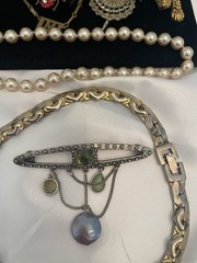 Junk Jewelry FOR CRAFTS WEAR PICS 1 & 2 Necklaces Watches Brooch Some SIGNED #3