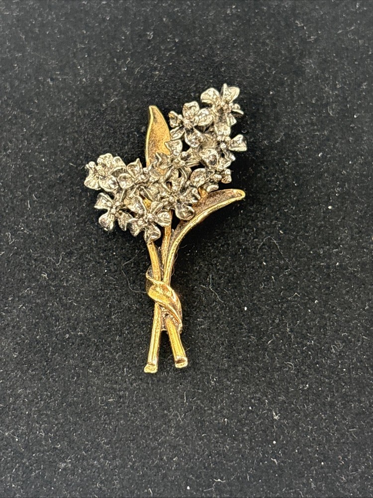 Vtg MODE ART Brooch Pin Signed ART, Arthur Pepper Flower BOUQUET