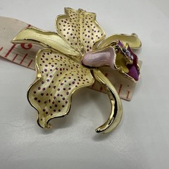 RUCCINI Vtg Orchid Set of Brooch and Earrings. See pics.