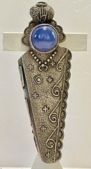 Vintage Southwestern Designer Anthony Lovato Sterling Chalcedony pin Pendant