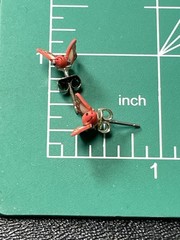 Vintage Orange Butterfly Polymer Clay Stud Earrings