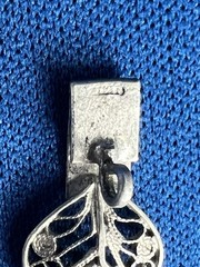 Vintage Sterling Silver 0.925 FILAGREE Heart Links 7.75″ Bracelet RARE