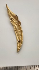 Vintage Casual Corner Gold Tone Modernist Brooch Pin Abstract Sculptural Signed