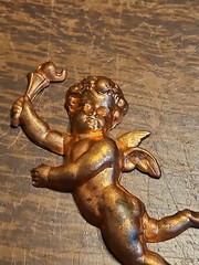 Lot Of 100 Matching Cherubs France Vintage 60s Brass Stampings Findings Jewelry