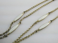 Gubelin Swiss White Guilloche Enamel Watch Necklace Sterling Silver WORKING 30g