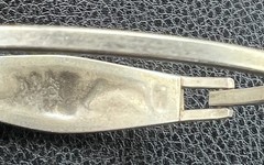 Vintage Silver Bracelet Alpaca Mexico White Floral Hinged Inlay Abalone