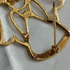 AAI Gold Plated Angel Brooch Vintage Pin Signed