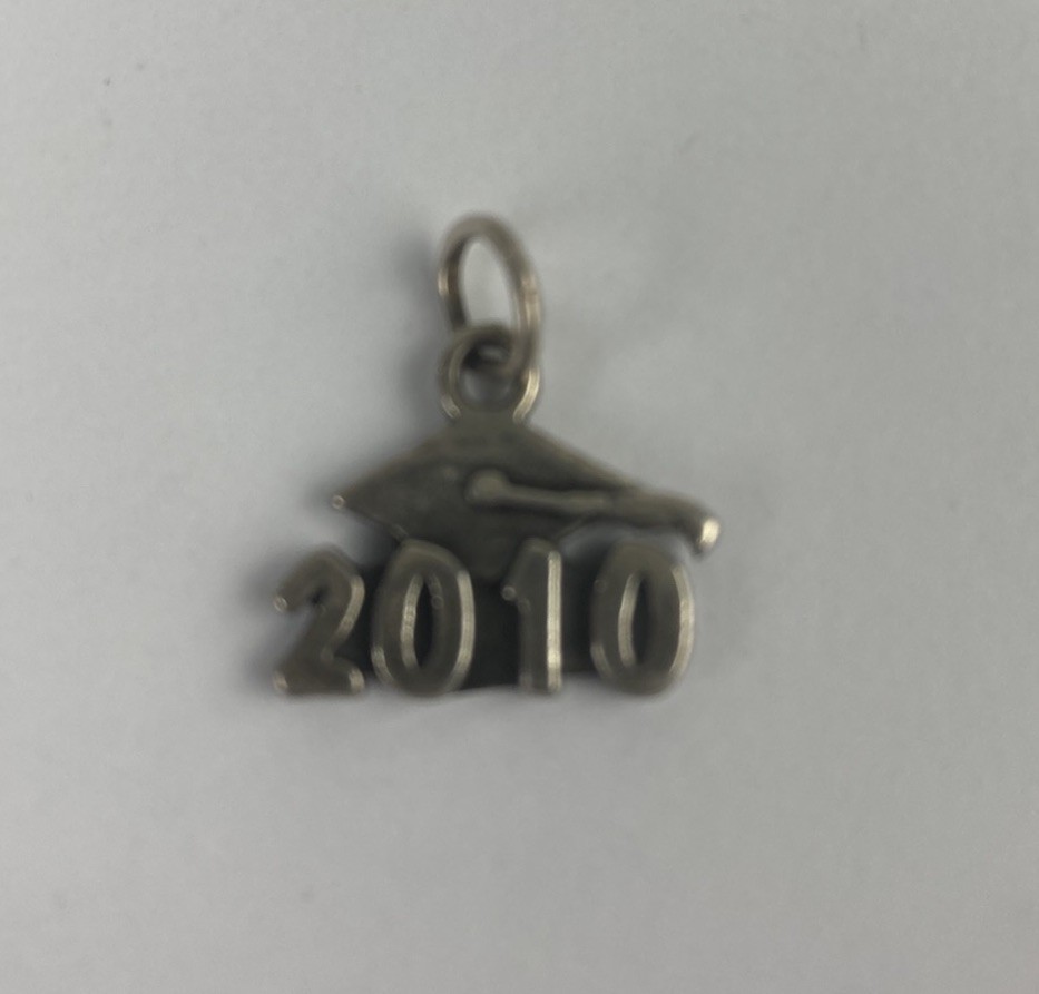925 Sterling Silver 2010 Graduation Charm Marked SJC Preowned